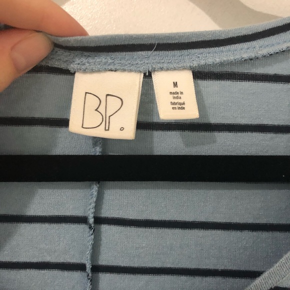 BP Long Sleeve Light Blue & Dark Navy Blue Stripes - Picture 2 of 4